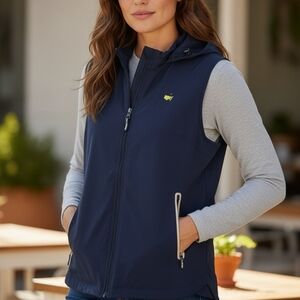 Peter Millar Masters Jameson Flex Adapt full-zip hooded vest Sz XL